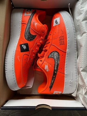 Size 9.5 - Nike Air Force 1 Low '07 PRM 'Just Do It' Total Orange - BRAND NEW