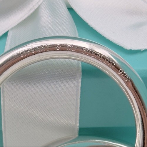 Tiffany & Co. Double Circle Baby Rattle Sterling Silver 925 W/ Pouch, Box & Bag - Picture 6 of 10