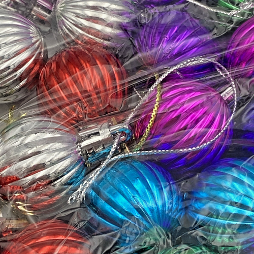 Kunststoff Weihnachtskugel Ornamente 48 Stück ca. 1 Zoll hängender Urlaub - Bild 2 von 4