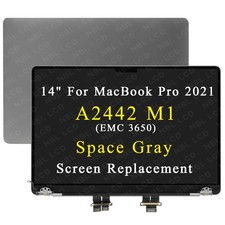 A2442 LCD Screen Display Assembly Gray for MacBook Pro 14" M1 2021 EMC 3650 A 
