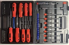 Multi-Piece Screwdriver & Bit Tool Set w/ Case – Precision & Standard Drivers