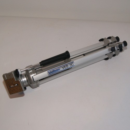 Velbon VEB 3C Tripod Pan Head Adjustable Legs & Feet Silver Lightweight - Picture 10 of 11