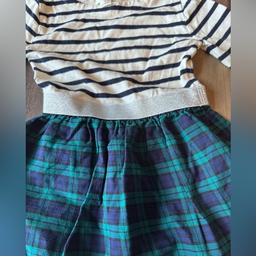 J. CREW CREWCUTS 2T Mädchen bedrucktes Mixy Kleid 100 % Baumwolle kariert adrette Schule - Bild 6 von 6