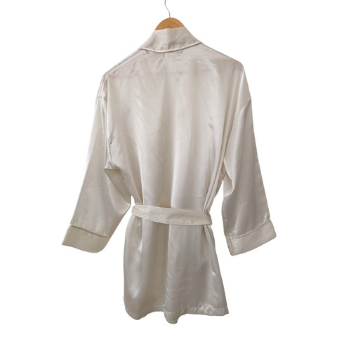 Vintage Gold Label Victoria's Secret VS Satin Morgenmantel Kimono Blumenbesatz Einheitsgröße - Bild 2 von 6