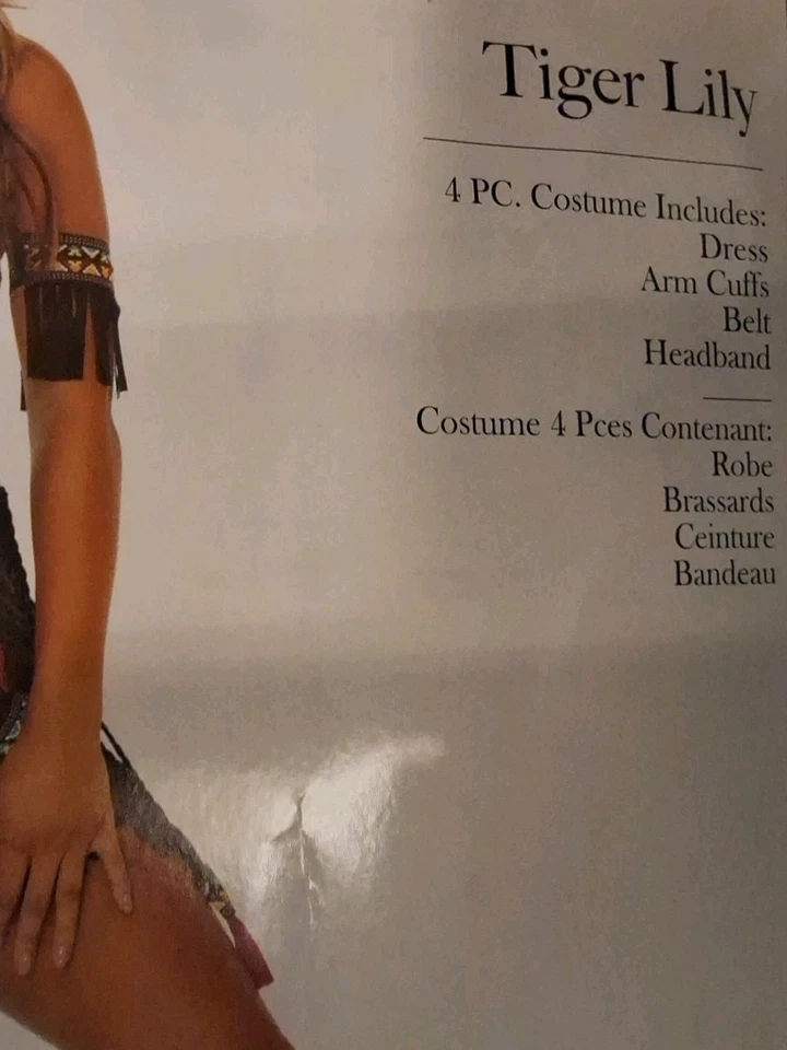 Leg Avenue 4 piezas Disfraz de Princesa India India Tigre Lirio L Grande Foto 3 de 4