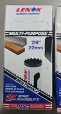 Lenox 3001414L Bi-Metal Hole Saw 7/8" 22mm Diameter  New In Box