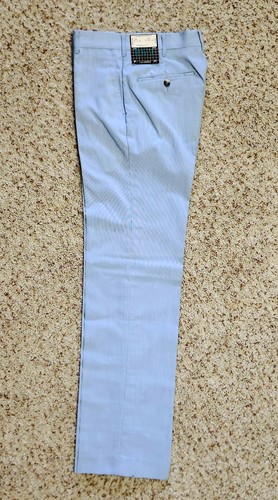 men's pants 28 blue stripe cotton blend vintage 1980s NOS - Picture 7 of 7