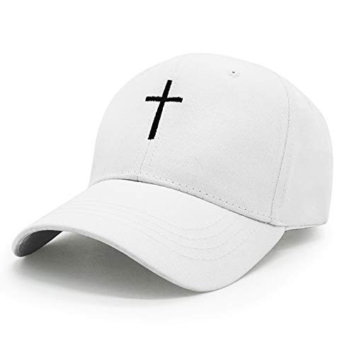 Cross Embroidery Baseball Cap,Adjustable Structured Dad Hat for Men Women Sun...