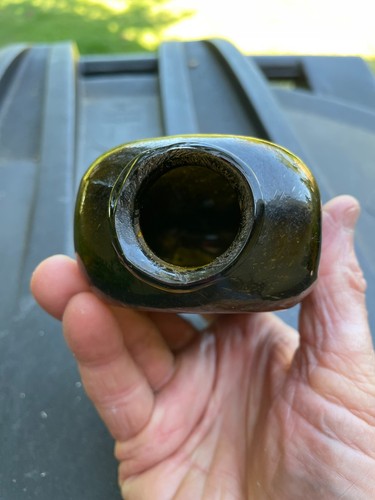 SNUFF BOTTLE CRUDE LOTS OF BUBBLES DUG FROM PIONEER DUMP 1850 -1860'S - Picture 7 of 8
