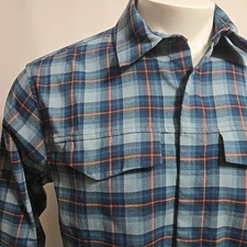 Arc'teryx Arcteryx Gryson LS Shirt Mens Size Medium Blue Plaid Snap Front