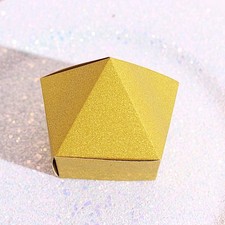 25 Glittered 4" Geometric Favor Boxes Gift Holders Wedding Party Decorations