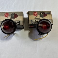 VTG 1960s NOS Peterson Red Marker Clearance Lights Bullet Beehive Ford Chevy