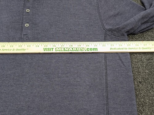 Eddie Bauer Mens Navy Blue Henley Long Sleeve Waffle Knit Shirt Size XL - Picture 8 of 13