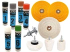 6" Metal Polishing Kit for Drill w Adapter 6 Buffing Compound
