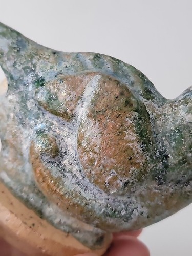 Ming Dynasty Style Sancai Glazed Pottery Chicken Bird Figurine 3 1/8"T - Picture 11 of 15