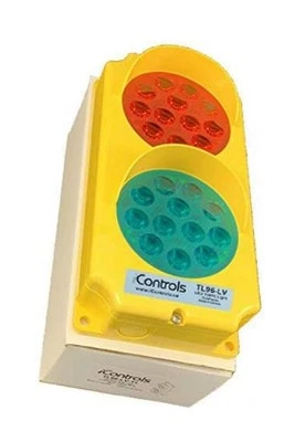 CONTROLS Loading Dock Traffic Lights, Red/Green, 12-24Vac/dc, Yellow Body CTL96-LV-YL LED