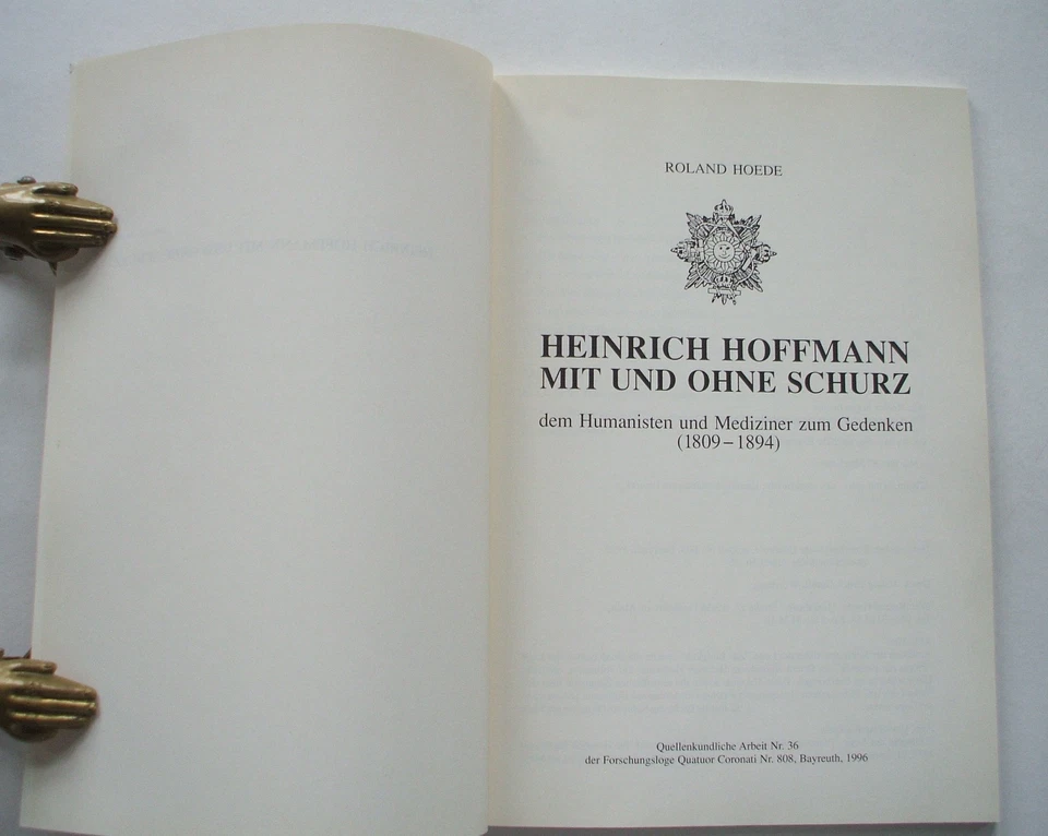 Freimaurer / Freimaurerei: Heinrich Hoffmann mit und ohne Schurz ! - Bild 2 von 4