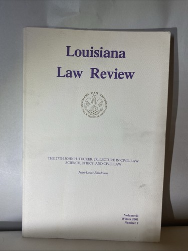 Louisiana Law Review Volume 61 Winter 2001 Number 3 - Picture 1 of 5