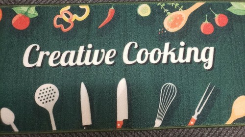 LANGER BEDRUCKTER NYLON BODENLÄUFER (20" x 60") KÜCHENUTENSILIEN, KREATIVES KOCHEN, AH - Bild 3 von 6