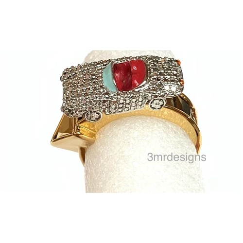 Neu mit Etikett Kate Spade New York Minute 12-K vergoldet CZ Kristalle Auto Ring-Größe 8-RAR! - Bild 12 von 12