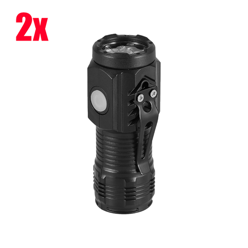 3LED Mini Flashlight Super Bright Waterproof USB Recharge Outdoor Camp Torch - Picture 12 of 13