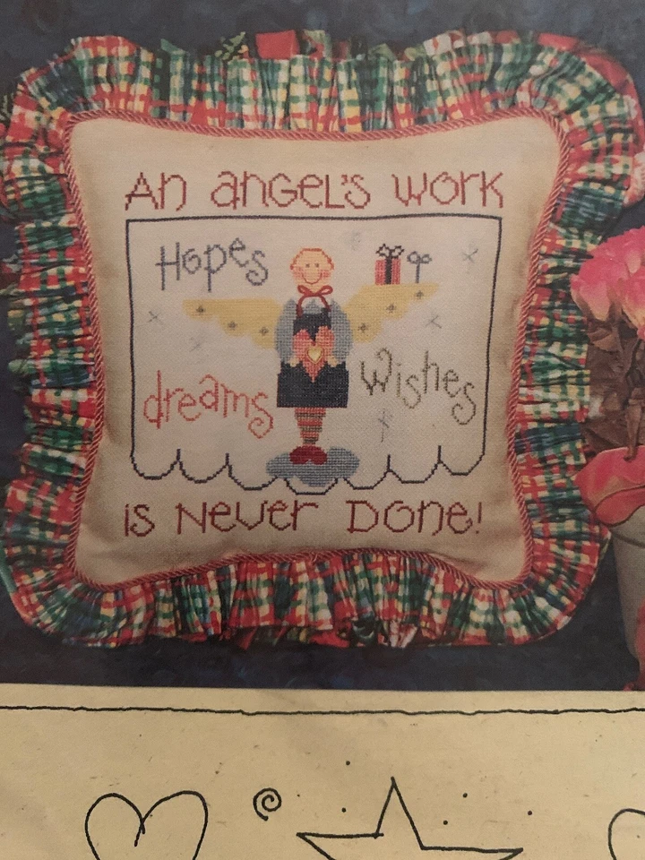 New LIZZIE KATE An ANGEL'S WORK is Never Done Counted Cross Stitch Pattern ANGEL - Image 2 of 4