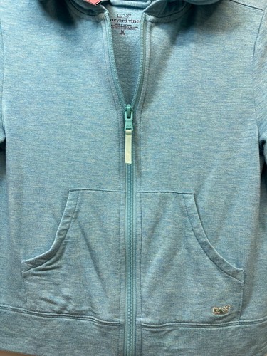 Vineyard Vines Girls Blue Zip Classic Sweater Pullover Hoodie Sz Med (10-12) - Picture 4 of 6
