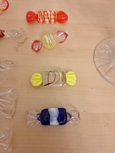 Murano Style Glass Candy, Wrapped 2.5” Various Colors & Textures, 16 Lot  - Picture 6 of 8