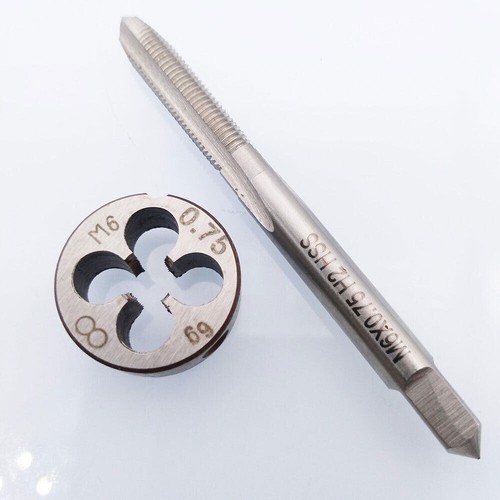 HSS M6 x 0.75mm Plug Tap & M6 x 0.75mm Die CNC Metric Taper Thread Right Hand - Picture 3 of 7