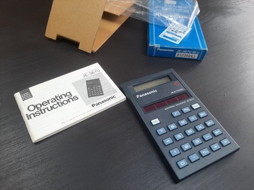 Panasonic JE-367U BLU BLUE calculator taschenrechner calculadora NEW Rare - Bild 4 von 12