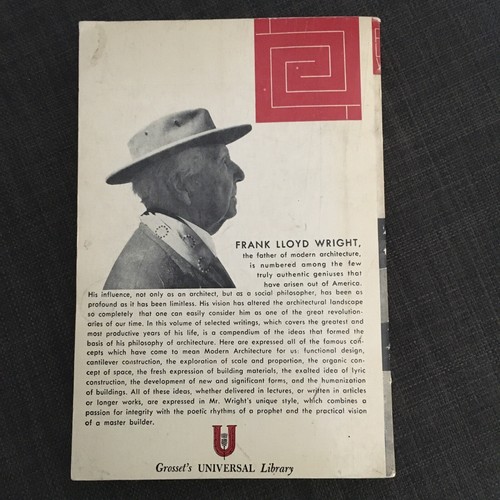 Frank Lloyd Wright "On Architecture" Frederick Gutheim, Editor 1941 Paperback - Picture 2 of 8