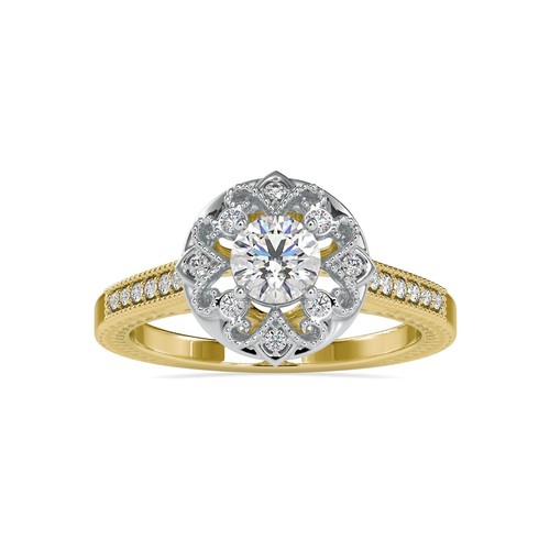 Lab Grown 0.70 CARAT ROUND SHAPE F VS1 IGI Certified CVD Diamond Wedding Ring - Picture 5 of 8