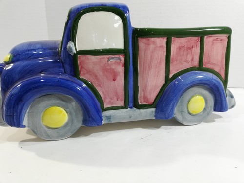 Designpac Woody handbemalter LKW Keramik Übertopf ca. 12" lang GC - Bild 2 von 12