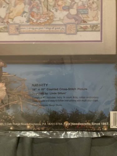 Bucilla Nativity Counted Cross Stitch Kit Linda Gillum Christmas 83043 New - Picture 4 of 9