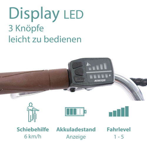 Tretwerk Sophia E Bike 28" Damen Elektrofahrrad 374Wh Hollandrad violett 49cm - Bild 4 von 7