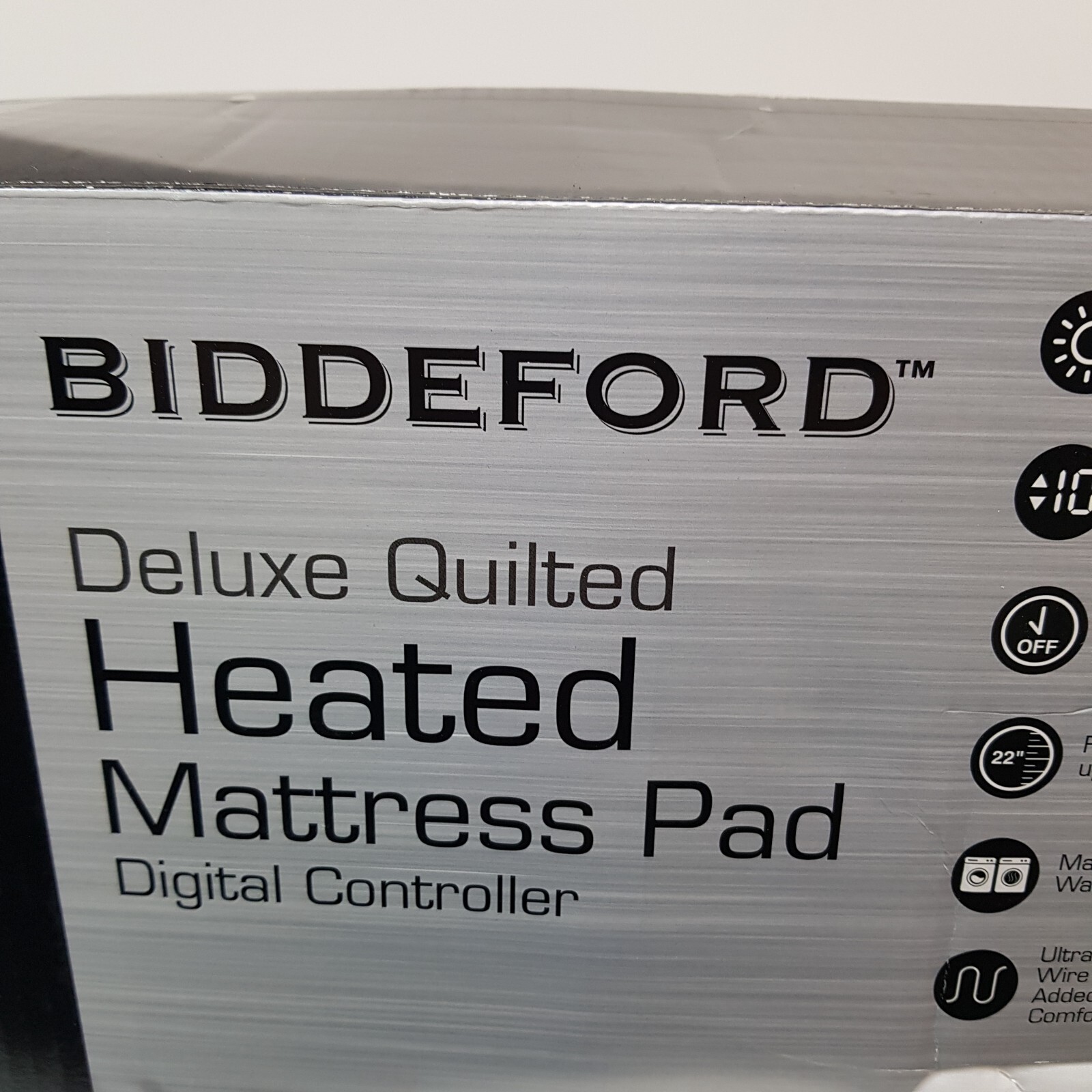 Biddeford Heated Mattress Pad Full Sz 54x75 in Deluxe Quilted Washable