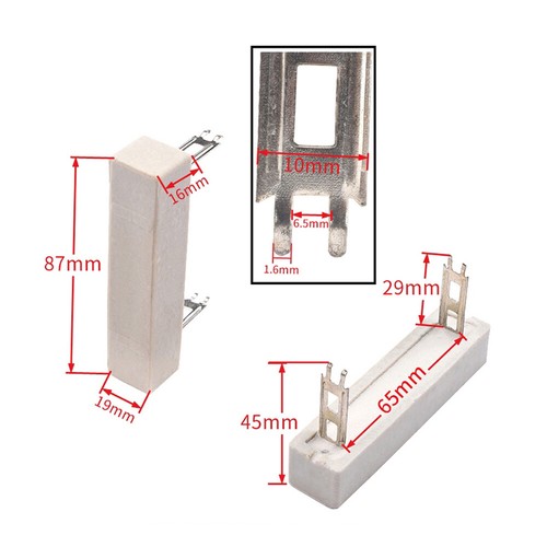 50W Resistor Wirewound Cement Ceramic Horizontal 1 2 3 4 5 6 8 10 20 100 200 Ohm - Picture 2 of 14