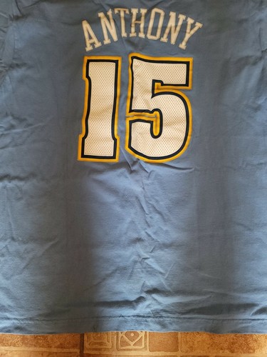 nba addias adult large carmelo anthony 15 denver nuggets short sleeve shirt - Picture 5 of 6