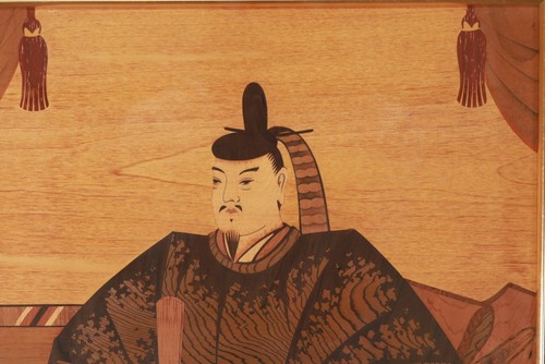 Japanische Holzschnitzerei Gemälde Sugawara no Michizane Tenjin von Bokki Ritsudo - Bild 4 von 10
