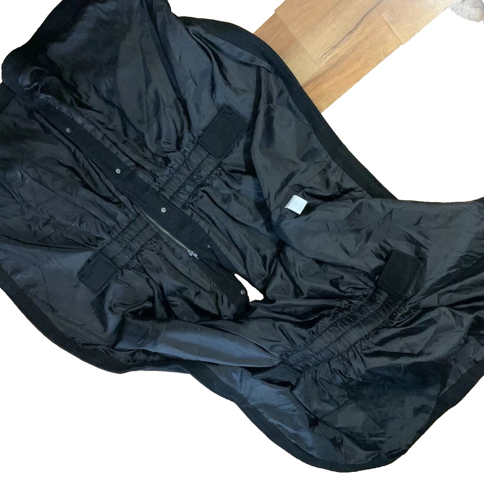 Jolt плащ черный пончо женщин пальто куртка с подкладкой шерстяная смесь праздник большой - Изображение 4 из 4