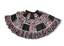 Malco Modes Ruffle Circle Skirt Square Dance M Costume Western Southwest Ribbon