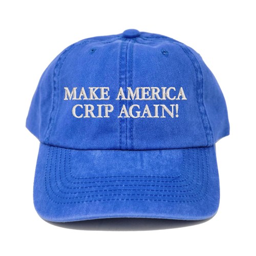 Gorra de béisbol bordada Make America Crip Again, MACA azul papá gorra sombrero