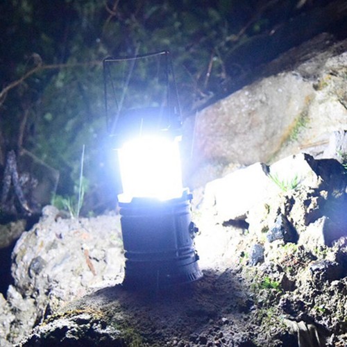 Teleskop-Notfalllampe für Zelte, tragbare Solar-LED-Außenzeltleuchten (Blau US) - Bild 3 von 9