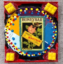HONEYBAR: Handmade Original Recycled Object Collage Art Painting 2024 G. Shiring