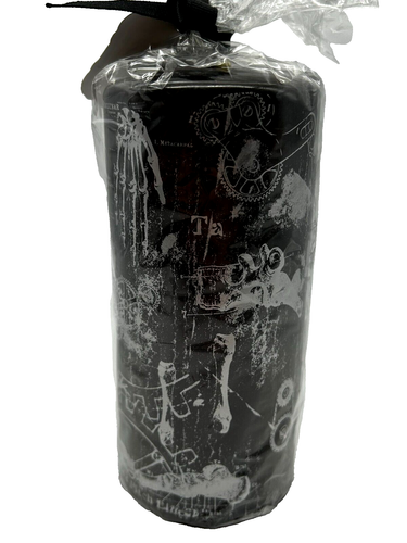 Hallow's Eve Halloween Black 6" Candle Gothic Spooky Skeleton - Picture 4 of 7