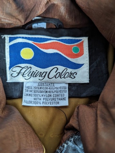 Vintage 80s Boho Cottagecore Patchwork Ski Winter Jacket Size L Tassel Zipper - Picture 8 of 8