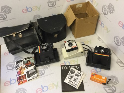 Lote de trabajo de cámara Polaroid 3 cámaras súper color swinger instantánea 10 cámaras terrestres - Imagen 1 de 5