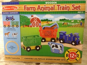 melissa and doug farm animal train set