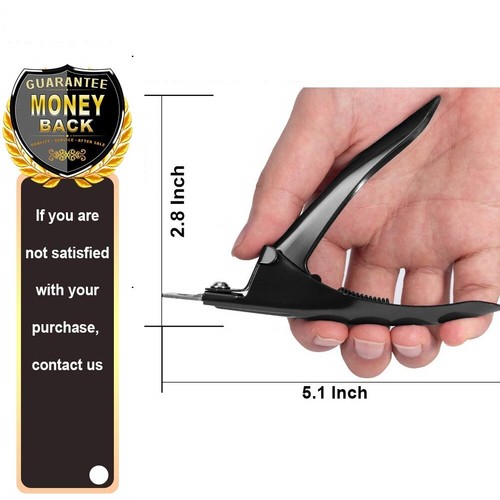 Black Premium Adjustable Acrylic Fake False Nail Clipper Cutter Trimmer 3 Way - Picture 3 of 3