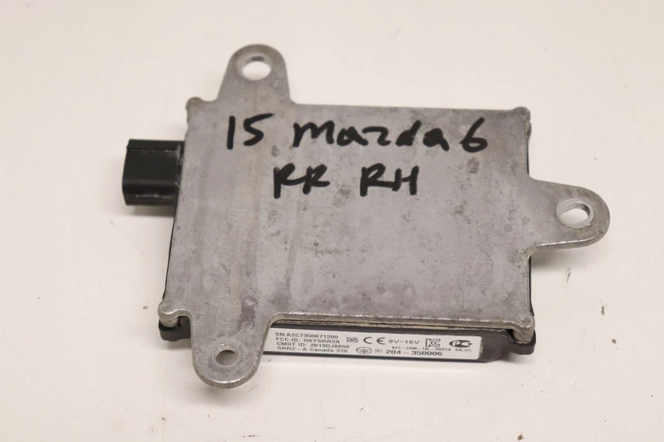 Módulo sensor radar punto ciego trasero F208259 2014-2016 Mazda 6 diestro o izquierdo OEM Foto 3 de 4
